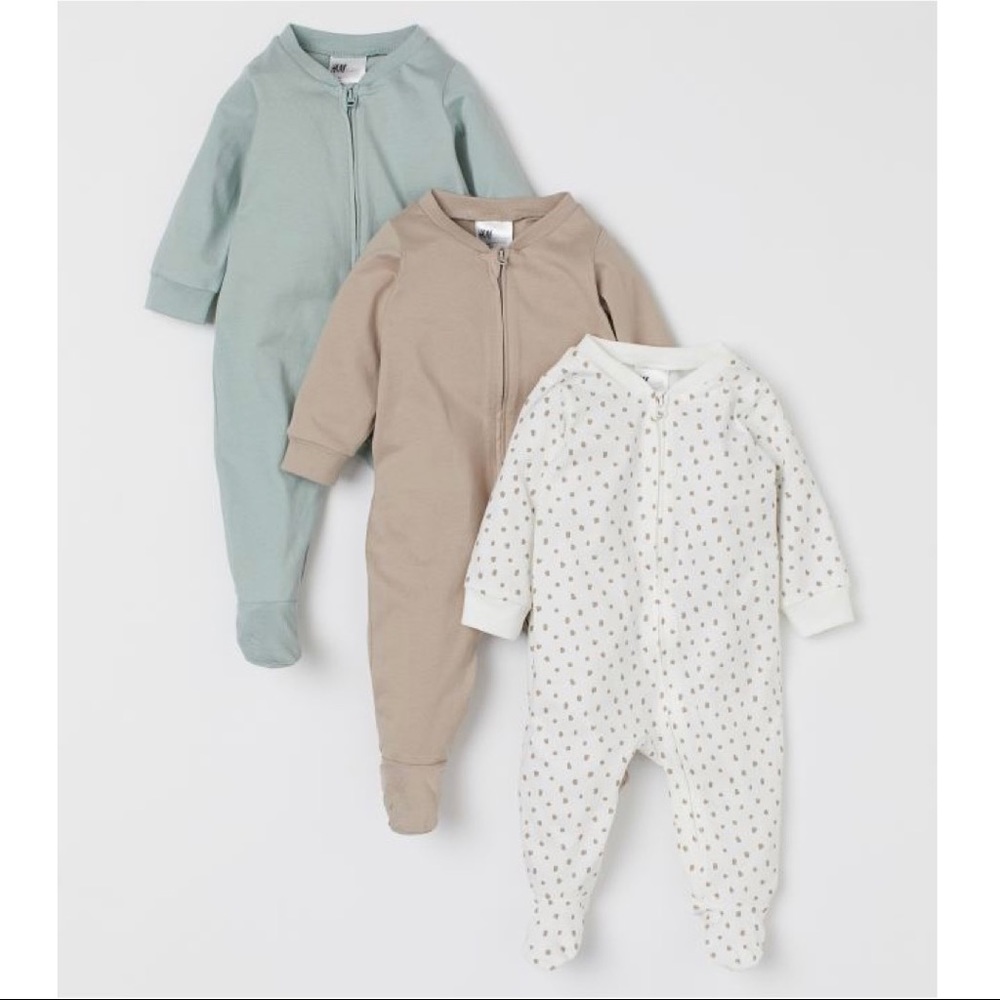 H&M Zipper Footie Pajama Set